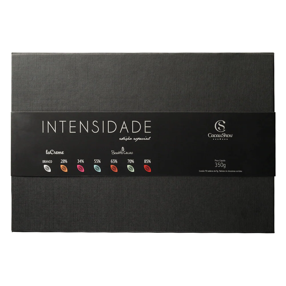 Caixa de Tabletes de Chocolate Intensidade 350g