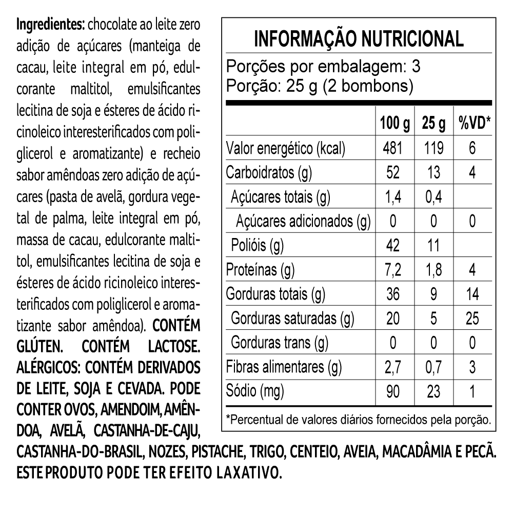 Bombons Clássicos Zero Adição de Açúcar 160g