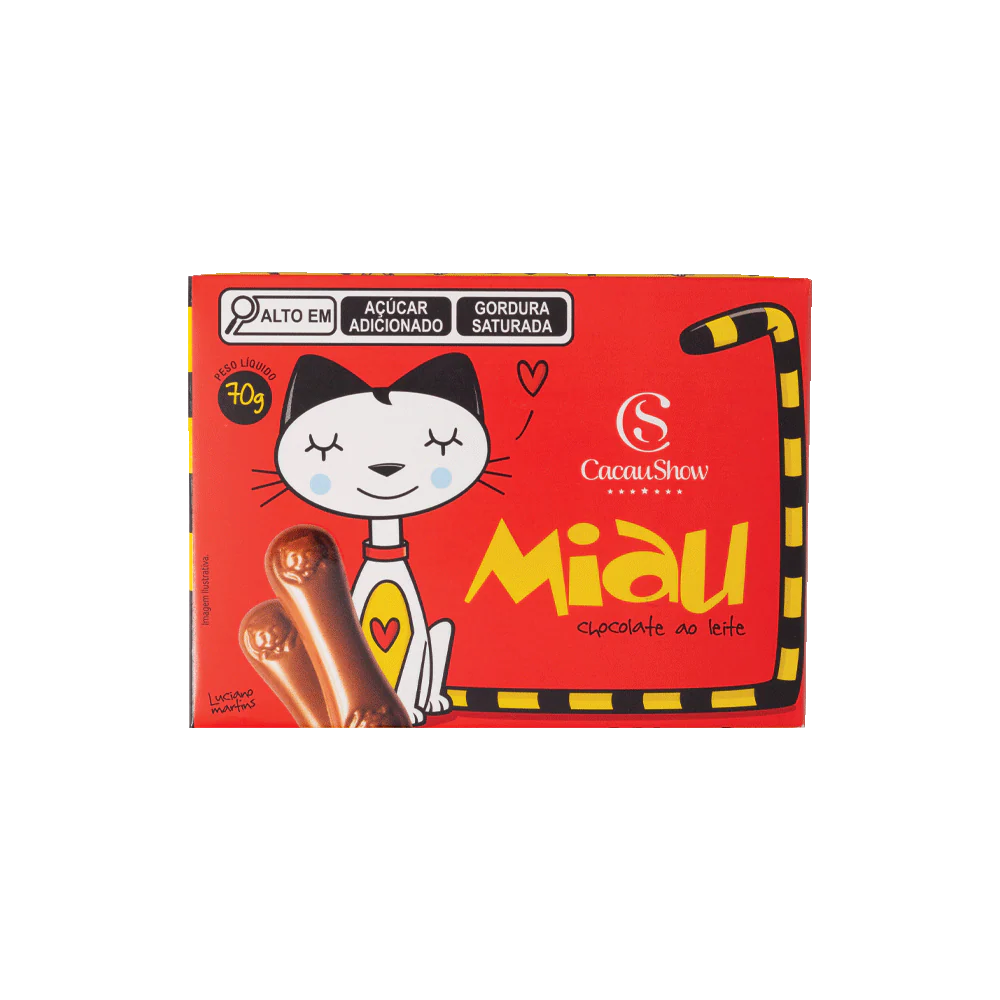 Tablete Miau de Chocolate ao Leite 70g