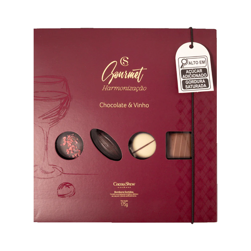 Caixa de Bombom para Harmonização e Vinho 175g