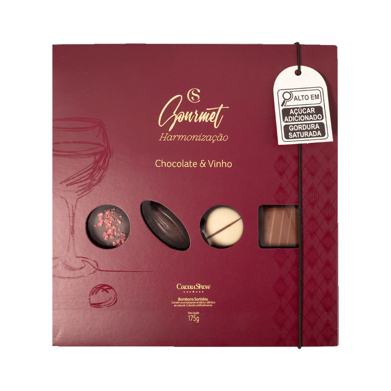 Caixa de Bombom para Harmonização e Vinho 175g