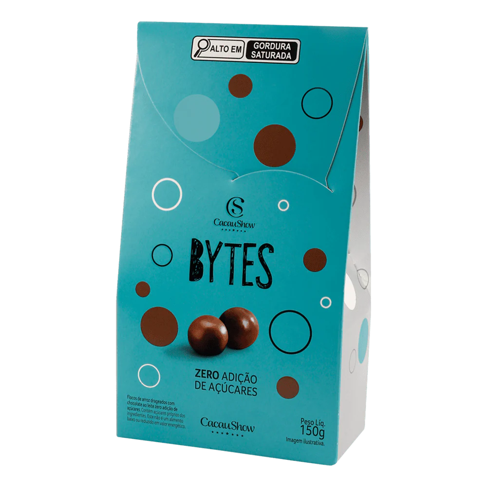 Drageado Bytes ao Leite Zero Adição de Açúcar 150g