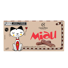 Tablete Miau de Chocolate ao Leite Recheado 70g