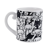 Caneca Miau Branca e Preta 300ml